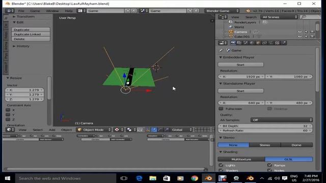 Blender game dev tutorial series ep.1 camera render distance fix смотреть онлайн