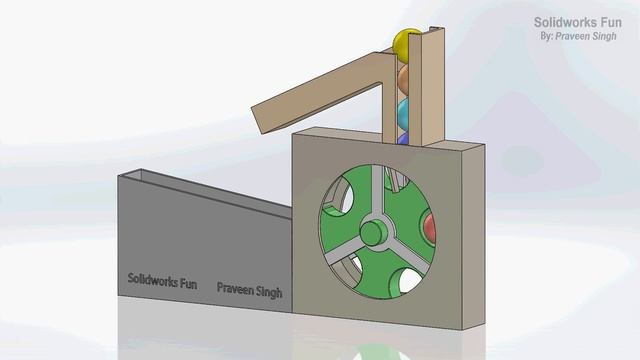 Marble Pump/Machine or Marble lift Mechanism Animation in Solidworks смотреть онлайн