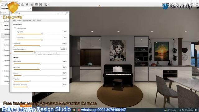 Enscape 4 Interior Render Setting Tutorial |  Enscape Interior Render | SketchUp Tutorial