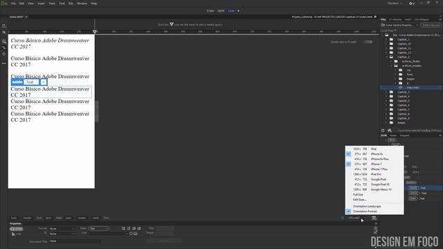 Curso Essencial Adobe Dreamweaver CC 2017 - Aula 31 Barra de informações смотреть онлайн