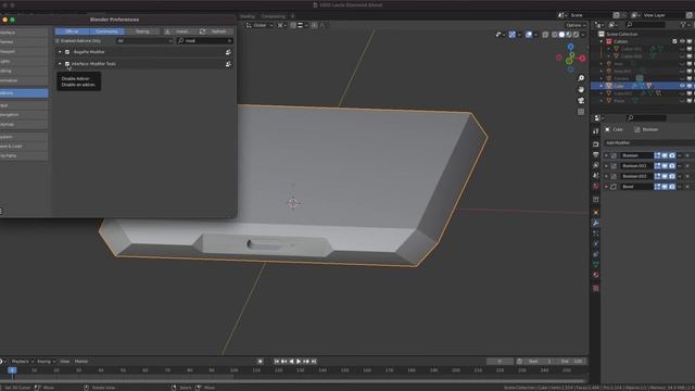 Blender 2.93 Tutorial How to apply all the modifiers quickly, Built in addon Modifier Tools смотреть онлайн
