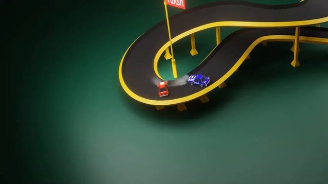 Racing Car Racing Animation in Blender 2.83 смотреть онлайн