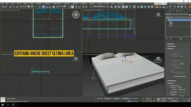 Realizzazione di una coperta mediante spline-cage e turbosmooth смотреть онлайн