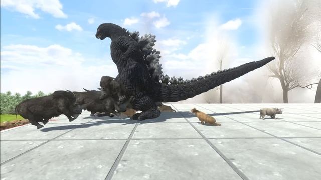 Run Away from Woolly Rhino - Animal Revolt Battle Simulator смотреть онлайн