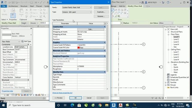 Hoc Revit 2021 - Bài 5: Hướng dẫn thiết lập kiểu tường mới và cách vẽ tường trong Revit смотреть онлайн