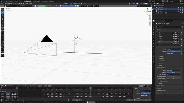Character Posing — Blender Grease Pencil Animation Exercise смотреть онлайн