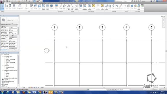 Revit Structure 2013 Reference Plane and Purlins at an angle смотреть онлайн