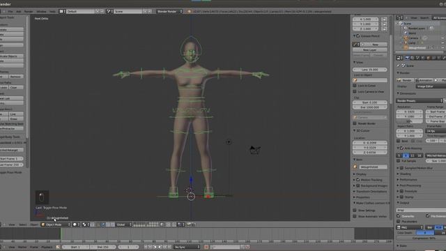 MakeHuman in Blender: To T-pose using manual posing смотреть онлайн