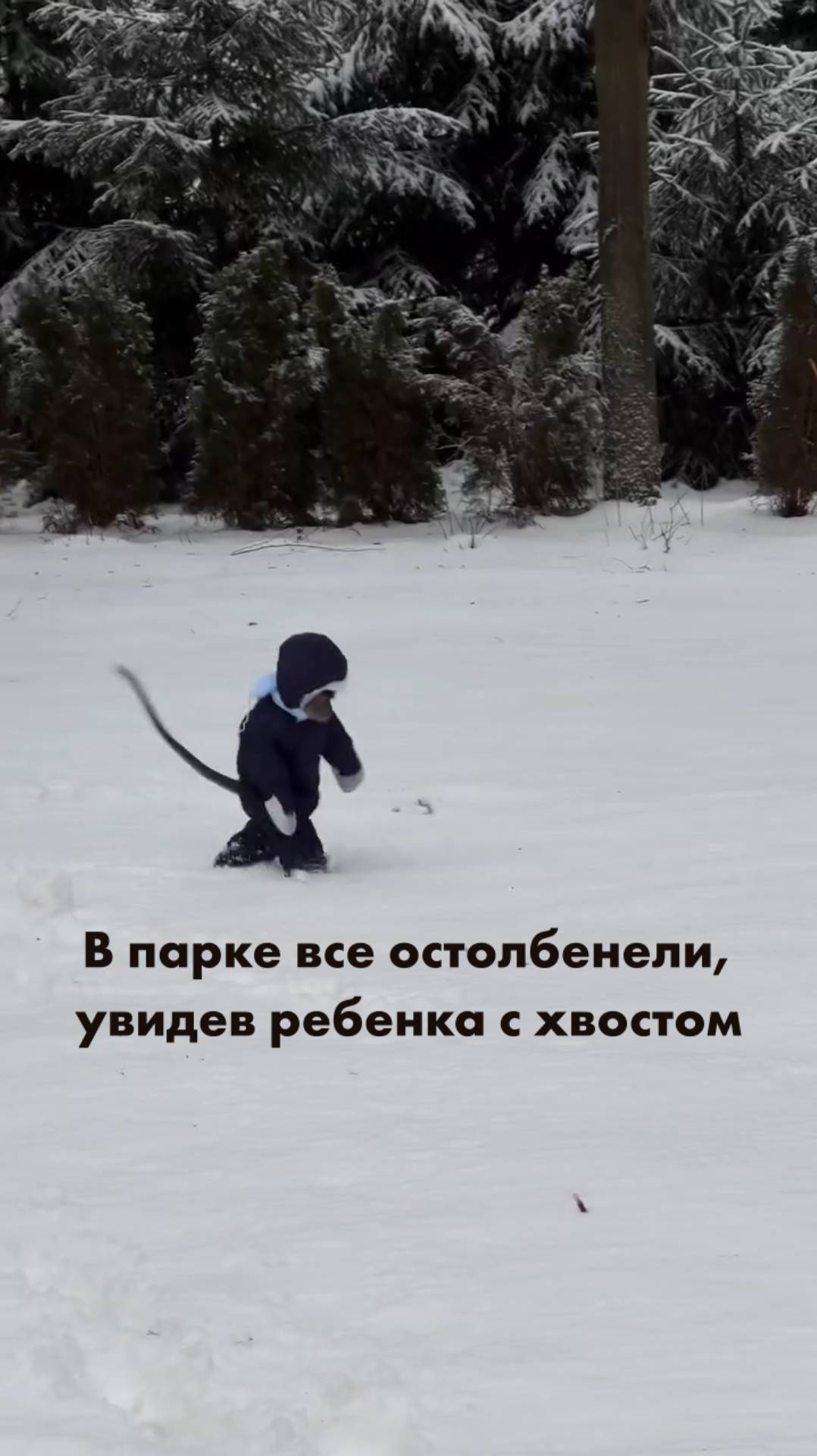 В парке все остолбенели, увидев ребенка с хвостом смотреть онлайн