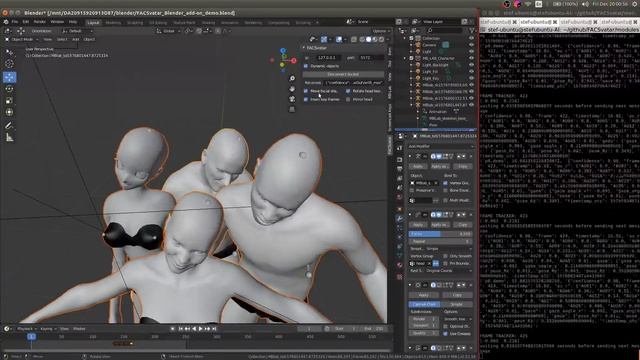 FACSvatar: Blender add-on demo смотреть онлайн