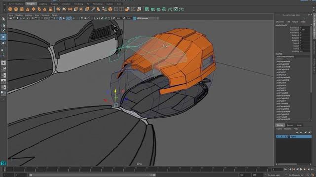 16.Model Armor Head F : Spider Model, Modelling with MAYA смотреть онлайн