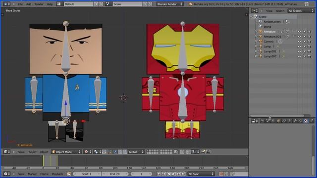 Blender Tutorial - Importing a Rig (A Model with an Armature Connected) and Linking Actions смотреть онлайн