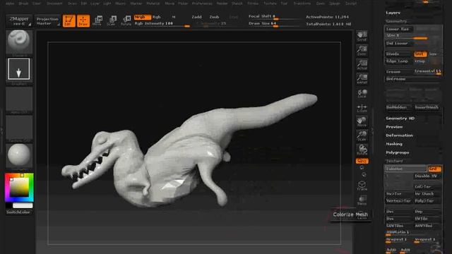 ZBrush Two tools with separate textures смотреть онлайн