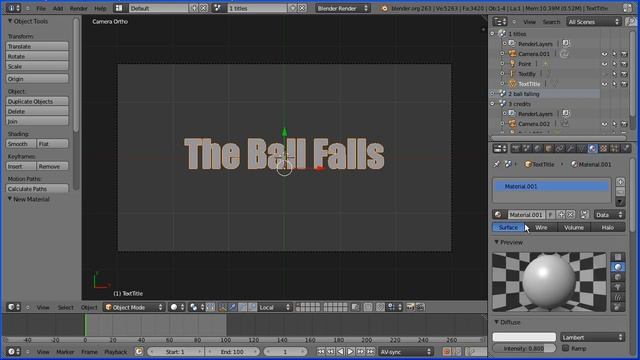Blender Tutorial - Using Scenes, Creating a Short Movie with Titles and Credits Part 1 смотреть онлайн