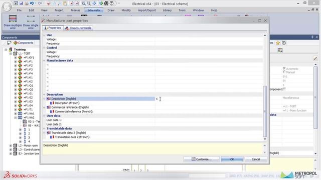 25. SOLIDWORKS Electrical Schematic: Manuel Üretici Parçası смотреть онлайн