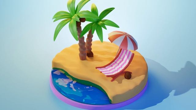 island animation on blender #blender #animation #art #shorts смотреть онлайн