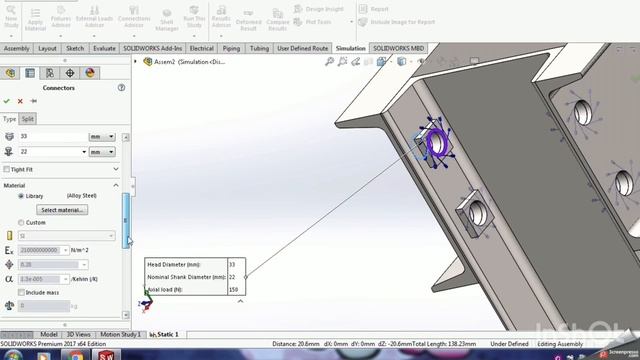 Solidworks Simulation example- manual Hydraulic press- سيموليشن بالعربي -مكبس هيدروليكي смотреть онлайн
