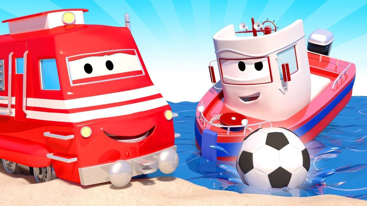 МОНСТР - ТРАК- ПОЕЗД ТРОЙ НАПОЛНЯЕТ ОЗЕРО! Детский мультфильм. Мультики для детей. Машинки и поезда смотреть онлайн