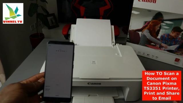 How To Scan a Document on Canon Pixma TS3351 Printer, Print and Share to Email смотреть онлайн