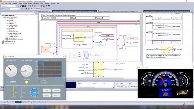 Ansys SCADE Student - Car Cruise Control (English) смотреть онлайн
