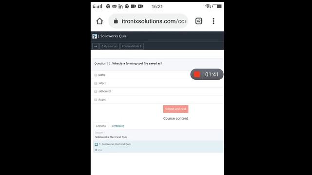 SOLIDWORKS FREE CERTIFICATE || Mechanical Engineering Free Online Certificate Quiz Answers... смотреть онлайн