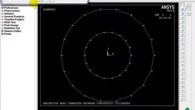 Radiation Heat Transfer between Concentric Cylinders- ANSYS смотреть онлайн