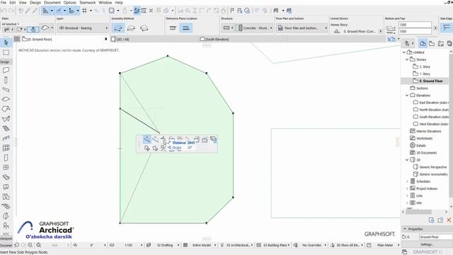 ArchiCAD Darslik. Plita-1 (Плита и потолок)