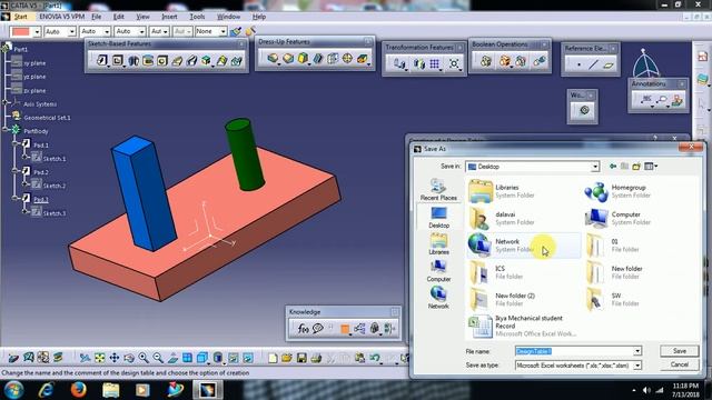 DESIGN TABLE IN CATIA V5 смотреть онлайн