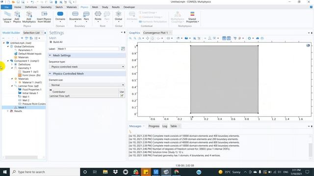 COMSOL Multiphysics 2D Lid Driven Cavity Problem - شرح بالعربي смотреть онлайн