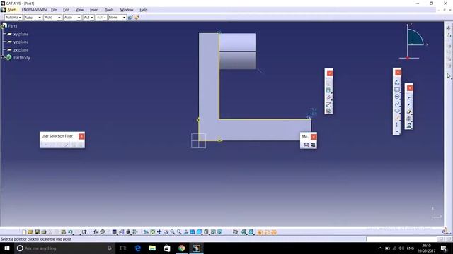 Catia V5 Part Design Stiffener смотреть онлайн