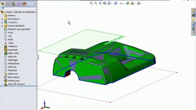 SOLİDWORKS SOLİDCAM 2018 25 SURFACE PARTING UYGULAMASI смотреть онлайн