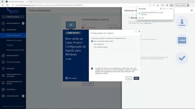 Instalação e Ativação - Agente Acronis. смотреть онлайн