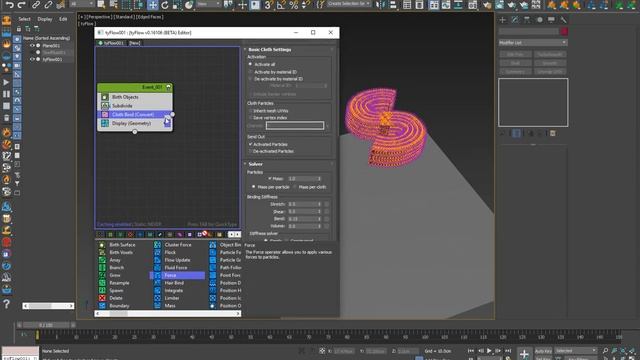 3d max tyFlow CLoth/ Text create in tyFlow 3d max смотреть онлайн