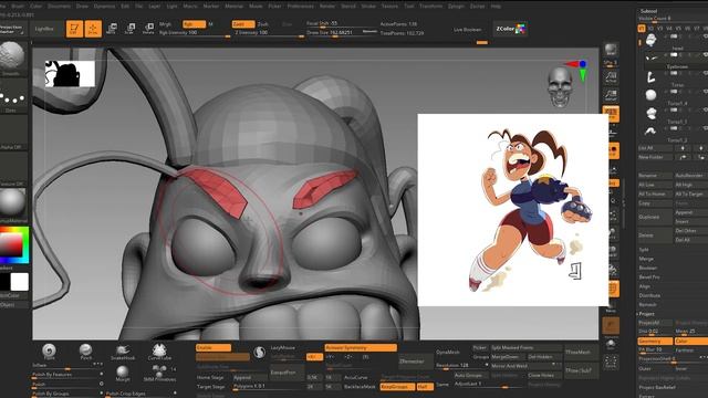 Sculpting 2D into 3D Stylized Character (ZBrush Substance Painter Blender) смотреть онлайн