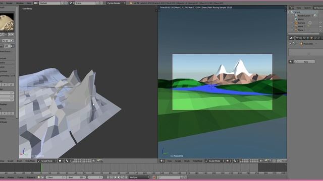 Low Poly Landscape | Speed Art | Blender | commentary смотреть онлайн