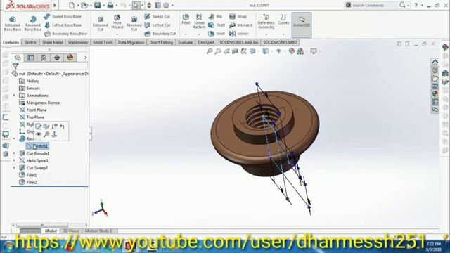 TUTORIAL#14 "SCREW JACK" ASSEMBLY IN SOLIDWORKS смотреть онлайн