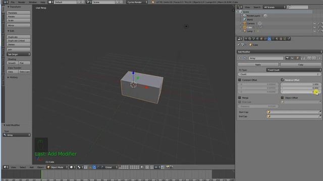 BLENDER [PROPERTIES/MODIFIERS/ARRAY] #013 смотреть онлайн