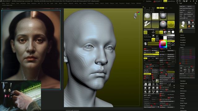 #zbrush, realtime 10min speed sculpting,3dconnexion,#spacemouse,wacom,cintiq24,cam view смотреть онлайн
