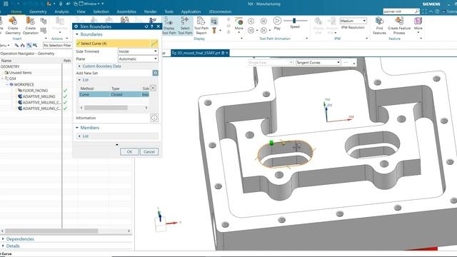 NX CAM Tutorial #22 | Mill 2D Toolpath High Speed Adaptive Trochodial смотреть онлайн