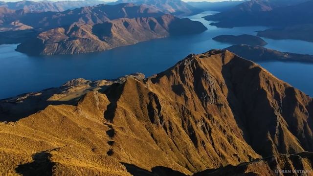 New Zealand From The Sky, Relaxing Music Cinematic Background 8K Video
