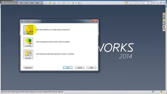 1 SolidWorks 2014 Tutorial 1 Interface, Add ins, New Part, Options , Units HD смотреть онлайн