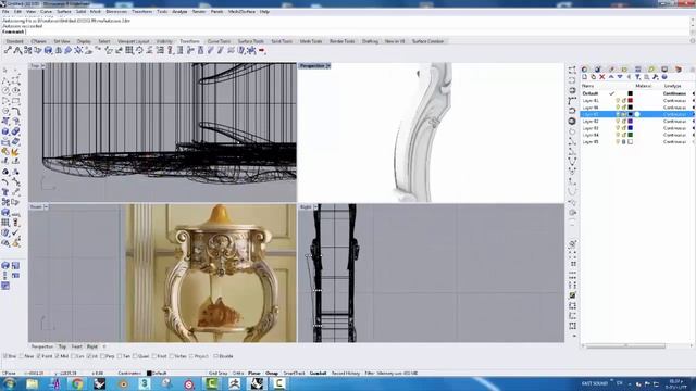 Rhino to Zbrush _ornamental table modeling tutorial смотреть онлайн