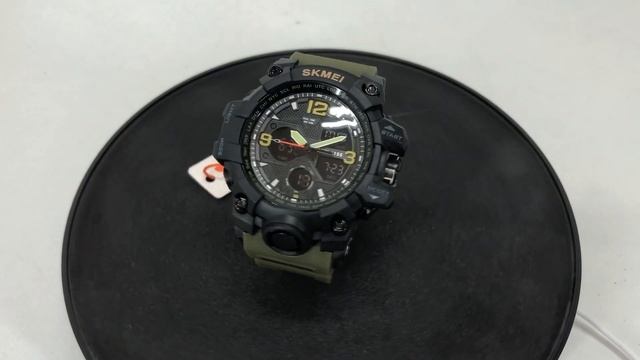 Відео огляд Годинник наручний чоловічий SKMEI 1155BAG, годинник тактичний протиударний смотреть онлайн