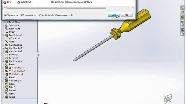 7 - Learning to Create and Edit 'Features' | SolidWorks 2013 Fundamentals смотреть онлайн