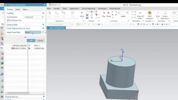 boss thread milling | nx cam thread milling