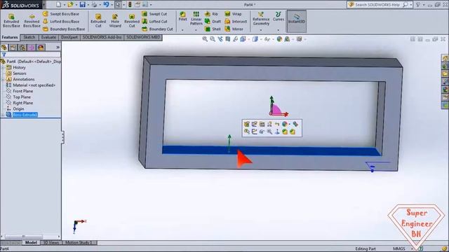 14)Extrude at Solidworks 2015 part2||أمر البثق أو أضافة بعد ثالث смотреть онлайн