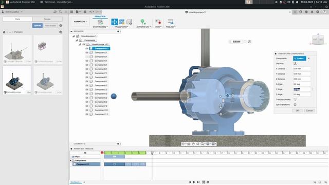 Animation Workspace - Autodesk Fusion 360 (Linux) – [EN] смотреть онлайн