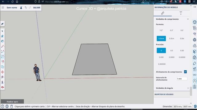SKETCHUP FOR WEB - TROCANDO AS UNIDADES DE MEDIDA смотреть онлайн