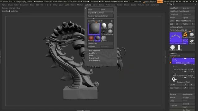 GreySculpey Material For Zbrush