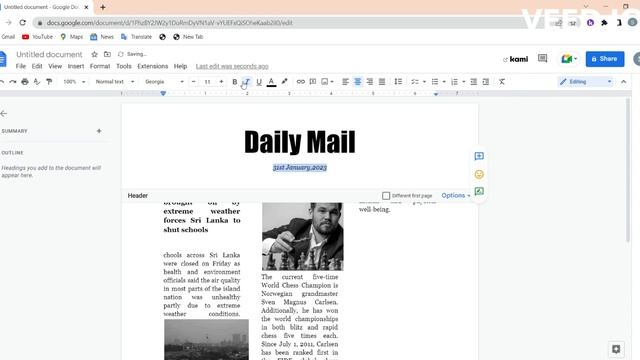 How to create a Newspaper Front page using Google Docs смотреть онлайн